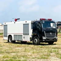 Camion de lutte contre l'incendie Foton 4X2 Diesel 6000L, véhicule de sauvetage incendie à mousse et poudre