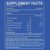 Gummies bleues de haute qualité 7 mg, soutien mitochondrial du cerveau, améliore l'énergie, la concentration et la cognition, sans sucre