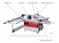 Machine à travailler le bois universelle 5 en 1 à grande vitesse avec moteur de 4,5 kW, facile à utiliser, nouvelle machine