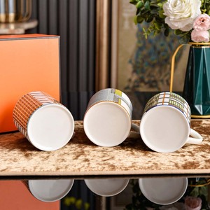 Modern Geometric Striped Bone China Coffee <b>Mug</b> Exquisite Porcelain Cup With Elegant Gift <b>Box</b> For Home Office Cafe Afternoon Tea - Product Image 5