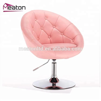 Chaises d'appoint en cuir PU de couleur personnalisée pour hôtel, pieds chromées à dossier haut, avec base en métal
