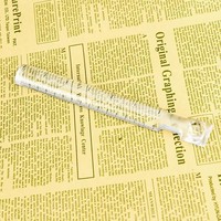 Loupe-règle transparente en acrylique de 15 cm, outil de mesure manuel multifonctionnel pour la peinture et l'enseignement