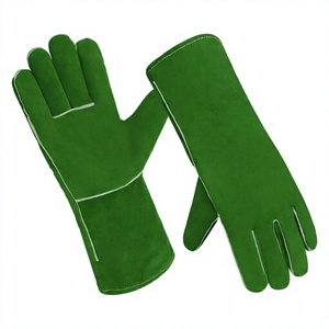 Premium-Qualität Büffel-Spaltleder-Handschuhe Baumwollfutter Schwerer Industrieller Handschutz Anti-Vibrations- und Funkenresistent CE - Product Image 5