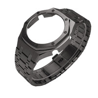 Boîtier et bracelet de montre sport en acier inoxydable modifié Mingfung, résistant à l'eau, pour Casio GA 2100, bracelet de remplacement 120/80 mm, logo personnalisé