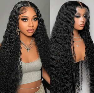 Парик из натуральных волос 13x6, прямой, с эффектом кинки, плотность 180%, HD прозрачный, без клея, с кружевной передней частью, с предварительно вычесанной линией роста волос - Product Image 3