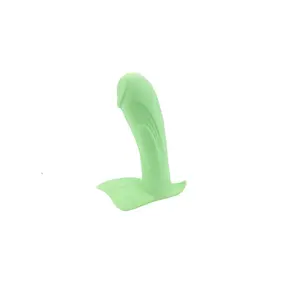 加热便携式绿色IPX7防水耐用发光大容量电动假阳具女性振动器成人性玩具