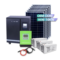 Kits completos de painéis, sistema de energia solar 10 kw, sistema de energia solar para casa fora da rede, kit de sistema solar híbrido