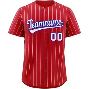 Custom Pinstripe Baseball Jersey Button Down Shirt Personalized Name Number Unisex Moisture Wicking Teamname 00 - Product Image 1