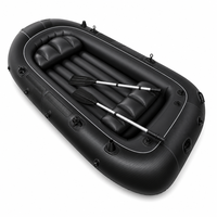 Bateau pneumatique de rafting haut de gamme pour 4 personnes en PVC, avec design léger, sièges confortables et poignées de maintien sécurisées pour les familles