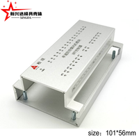 Boîtier en aluminium brossé argenté extrudé pour montage sur rail DIN, pour module de contrôle de la protection incendie, carte de circuit imprimé (PCB)
