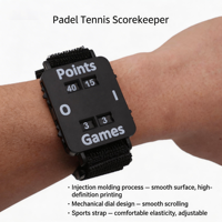 Jam Tangan Skor Tenis dengan Logo Kustom, Penghitung Skor Tenis, Gelang Penghitung Skor Manual untuk Latihan Tenis, Pickleball, dan Padel