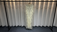 Robe de luxe élégante de style nouveau avec broderies lourdes, perles, paillettes, maille, longue robe pour l'exportation européenne et américaine