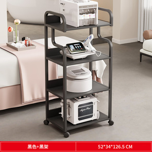 รถเข็นอุปกรณ์เสริมความงามแบบมีล้อ 4 ล้อ เฟอร์นิเจอร์ร้านเสริมสวย รถเข็นเครื่องมือเสริมความงามสำหรับร้านทำผม สปา และบริการความงาม - Product Image 6