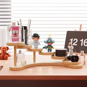 Étagère de rangement pour plantes en <span class=keywords><strong>bambou</strong></span> à deux niveaux en <span class=keywords><strong>terrasse</strong></span> avec affichage multifonctionnel - Product Image 2