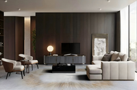 Abstract Ink Painting Style Living Room Rug, Luxury Sofa Table Floor Mat, Wear Resistant Large Full Paved Household Carpet