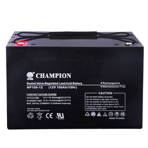 CHESHING CHAMPION Batteries plomb-acide rechargeables 2V 4 volts 12V 100Ah 150Ah 200Ah 250Ah à faible autodécharge pour panneau solaire - Product Image 1