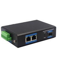 Conmutador de Red Gigabit de 2 Puertos, Conmutador Industrial SFP, Convertidor de Medios Ethernet para Riel DIN con Soporte POE VLAN para Uso Industrial