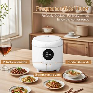 0.8L Multi-Functional Mini Portable Square Rice <b>Cooker</b> Measuring Cup Digital LED Display Non-Stick Coating Fast Household - Product Image 4