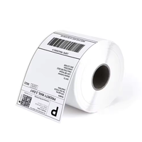 Autocollant d'étiquette en papier thermique de supermarché blanc personnalisé