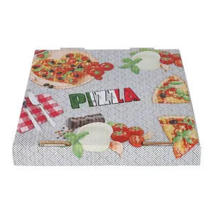Fournisseur personnalisé vente en gros boîte de papier à pizza emballage alimentaire avec couvercle et séparateurs
