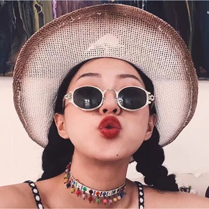 Maidis Oval Sunglasses UV400 Metal Frame Steampunk Style Unisex Fashion Sun Protection - Product Image 2
