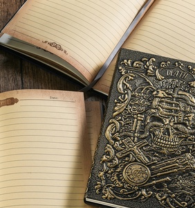 Cuaderno A5 de cuero Tapa dura vintage en relieve de 100 páginas Premium de varios estilos para juegos de mesa - Product Image 5
