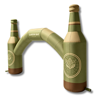 Arche gonflable personnalisée de 6 m avec piliers en forme de bouteilles de vin et de bière, arche gonflable pour la promotion de marques de boissons, décoration d'entrée d'événements