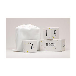 Custom <strong>Personalised</strong> Baby Milestone Blocks Non Toxic <strong>Wooden</strong> Age Blocks for Baby Pictures Photo Props - Product Image 1