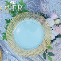 Assiette de présentation en acrylique rigide Oler personnalisée pour la mise en table de mariage et de fête