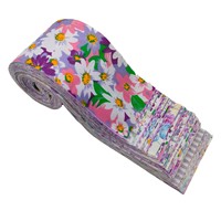 48 pièces de tissu en coton pur sergé motif floral violet, tissu en coton fait main pour patchwork, vente en gros