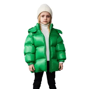 Jaqueta de inverno impermeável para meninas, jaqueta impermeável à prova de vento de alta qualidade para crianças