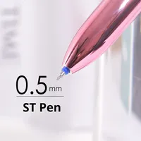 새로운 귀여운 네 가지 색상 젤 펜 학교 학생 어린이 플라스틱 다색 젤 펜 문구류 맞춤형 개인화 0.5mm 팁