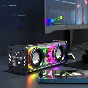 ลำโพง V8 เสียงเบสหนักแน่น โปร่งใส ไร้สาย สเตอริโอ ลำโพงไร้สาย เครื่องเล่นเสียง ลำโพง กล่องเสียง - Product Image 2