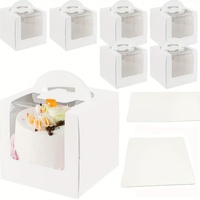 Boîte à gâteau transparente personnalisée pour gâteaux d'anniversaire et boîte alimentaire, type dossiers avec impression, gaufrage, estampage à chaud