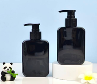 Botol PET Datar 150ml, Botol Isi Ulang Sampo Portabel, Botol Lotion Tubuh dengan Pompa