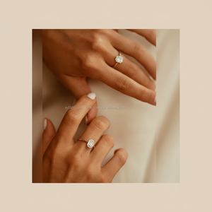 ชุดเพชรสีขาวสไตล์วินเทจสำหรับผู้หญิงแหวนแต่งงาน2.10เพชรที่ปลูกในห้องทดลองสีทอง14K สำหรับผู้หญิง - Product Image 1