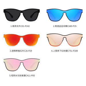 TR7544 Nuevas Gafas de Sol de Diseñador de Marca, Gafas de Sol Deportivas Polarizadas de una Pieza Extra Grandes, Gafas de Sol de Espejo Reflectantes para Ciclismo - Product Image 4