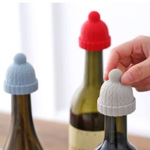 Tappi per Vino in <span class=keywords><strong>Silicone</strong></span> Personalizzati a Forma di Cappello Natalizio - Product Image 2