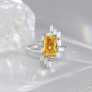 Anello con Design Geometrico a Forma di T Irregolare, Anello Classico da Dito per Donne - Product Image 3
