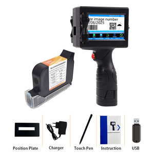 <span class=keywords><strong>Imprimante</strong></span> jet d'encre portable pour logo, texte, numéro de lot, code QR, code-barres, pour boîtes en plastique et métal - Product Image 4