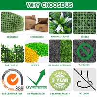 Nouvelle tendance Faux feuillage panneaux gazon vert artificiel buis haie plante mur pour la décoration de jardin