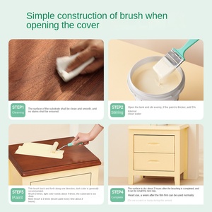 Échantillon gratuit Application facile <span class=keywords><strong>Peinture</strong></span> à base d'eau pour <span class=keywords><strong>bois</strong></span> pour la rénovation de meubles solides Réparation de placards Changement de couleur des portes Revêtement liquide - Product Image 5