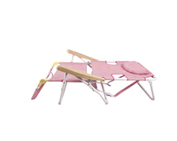 Chaise longue de plage de haute qualité, couleur personnalisée, positions réglables, pour bronzer au soleil, avec trou pour le visage et les bras