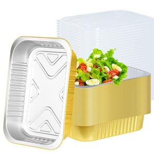Oven Safe Disposable Sealed Airline Food <b>Foil</b> Box Rectangular Aluminum <b>Foil</b> <b>Container</b> - Product Image 2