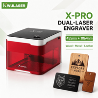 Máquina de Grabado Láser Dual Premium X-PRO 455nm 1064nm, Grabador Láser Compacto de Escritorio para Metal, Tarjetas, Madera, Regalos, Cuero