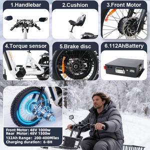 <span class=keywords><strong>Tricycle</strong></span> <span class=keywords><strong>électrique</strong></span> SOBOWO Polar Bear, 3 vitesses, pneus <span class=keywords><strong>tout</strong></span>-<span class=keywords><strong>terrain</strong></span>, <span class=keywords><strong>tricycle</strong></span> <span class=keywords><strong>adulte</strong></span> - Product Image 5