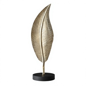 Sculpture de feuilles, décoration contemporaine pour la maison, design de feuillage, forme irrégulière, ornement de salon, artisanal, sur pied, personnalisable - Product Image 1