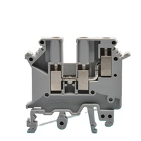 UTL 500V 32A 4mm plastique Nylon PA66 UK5-TWIN connexion à vis connecteurs de fil électrique montés sur panneau borniers sur Rail DIN