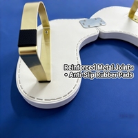 Repose-main professionnel en forme de U pour manucure avec pieds en acier inoxydable, nouveau design ergonomique, pour techniciens des ongles, salon, usage domestique, durable