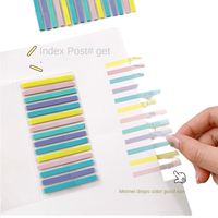 DEXIN Memo Pad Perekat Sendiri Bahan PET Ringan 5.5x10cm, Label Indeks Portabel, Alat Tulis Sekolah, Laris Terjual